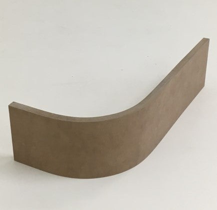 RW02-18 mm 300 External (Convex) Plinth Front View - Curveddoorstore.co.uk