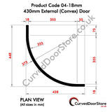 RW04-18 mm 430 External (Convex) Door - Curved door store .co.uk