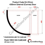 RW04-22 mm 430 External (Convex) Door - Curved door store .co.uk