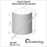RW04-22 mm 430 External (Convex) Door - Curved door store .co.uk