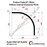 RW07-18 mm 340 Internal (Concave) Plinth - Please Nb:  All Prices + VAT + Delivery where applicable