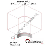 RW07-18 mm 340 Internal (Concave) Plinth - Please Nb:  All Prices + VAT + Delivery where applicable