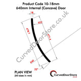 RW10-18 mm 640 Internal (Concave) Door - Pairs - Curved door store .co.uk