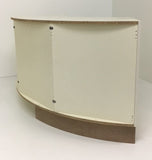 RW13-18 mm 1200 External (Convex) Plinth Side View on Carcase - Curveddoorstore.co.uk