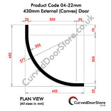RW04-22 mm 430 External (Convex) Door - Curved door store .co.uk