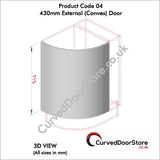 RW04-18 mm 430 External (Convex) Door - Curved door store .co.uk