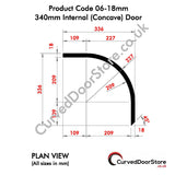 RW06-18 mm 340 Internal (Concave) Door - Curved door store .co.uk