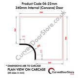 RW06-22 mm 340 Internal (Concave) Door - Curved door store .co.uk