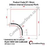 RW07-18 mm 340 Internal (Concave) Plinth - Please Nb:  All Prices + VAT + Delivery where applicable
