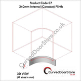 RW07-22 mm 340 Internal (Concave) Door - Curved door store .co.uk