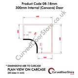 RW08-18 mm 300 Internal (Concave) Door - Curved door store .co.uk
