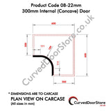RW08-22 mm 300 Internal (Concave) Door - Curved door store .co.uk