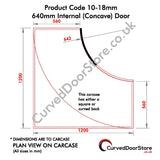 RW10-18 mm 640 Internal (Concave) Door - Pairs - Curved door store .co.uk