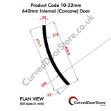 RW10-22 mm 640 Internal (Concave) Door - Pairs - Curved door store .co.uk