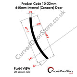 RW10-22 mm 640 Internal (Concave) Door - Pairs - Curved door store .co.uk
