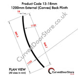 RW13-18 mm 1200 External (Convex) Plinth - Curved door store .co.uk
