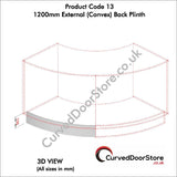 RW13-22 mm (Nb:  18 mm Thick) 1200 External (Convex) Plinth - Please Nb:  All Prices + VAT + Delivery where applicable