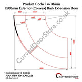 RW14-18 mm 1500 External (Convex) Door - Curved door store .co.uk