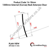 RW14-18 mm 1500 External (Convex) Door - Curved door store .co.uk