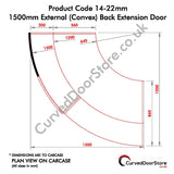 RW14-22 mm 1500 External (Convex) Door - Curved door store .co.uk