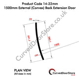 RW14-22 mm 1500 External (Convex) Door - Curved door store .co.uk