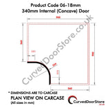 RW06-18 mm 340 Internal (Concave) Door - Curved door store .co.uk